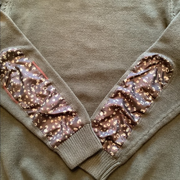 ADIDAS GREEN PULLOVER SWEATER GREEN WITH CAMO TRIM AND ELBO PATCH MEN’S M - Picture 3 of 9